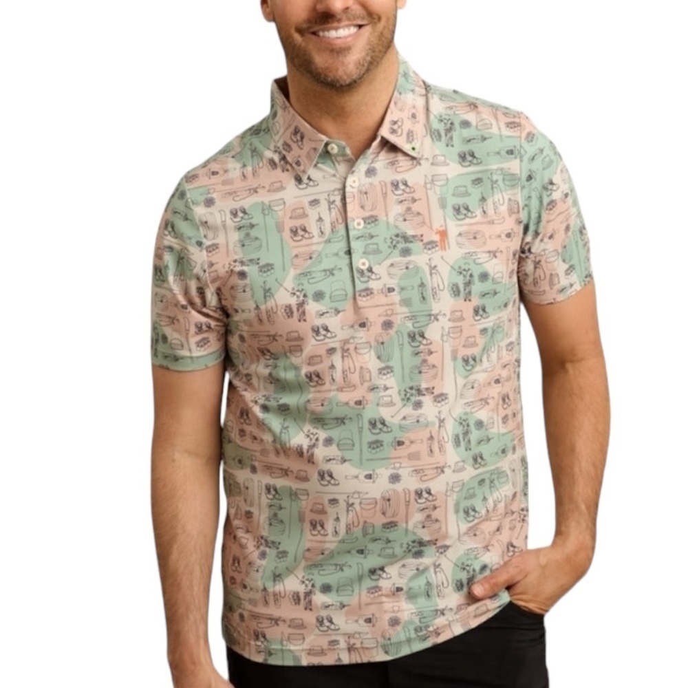 William Murray Golf Spackler’s‎ Shed S/S Polo In Natural Size L NEW SEALED